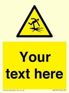 Custom warning thin ice